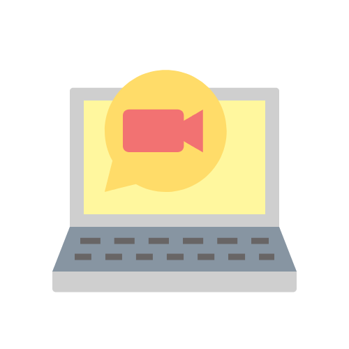 Illustration of a consultation video call